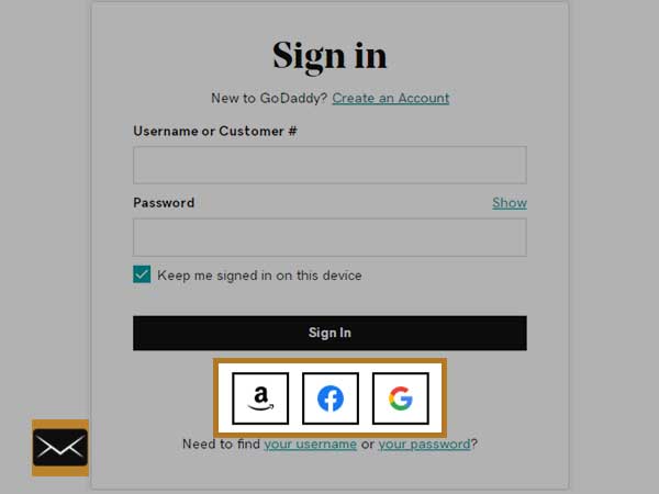 godaddy email access with google