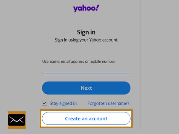 create yahoo mail account without mobile number