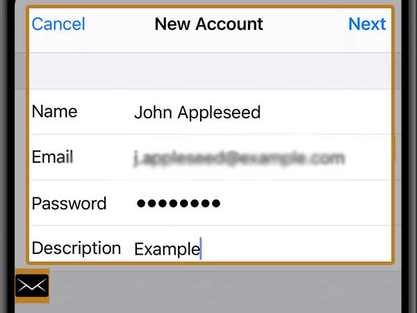 comcast incoming mail server for iphone