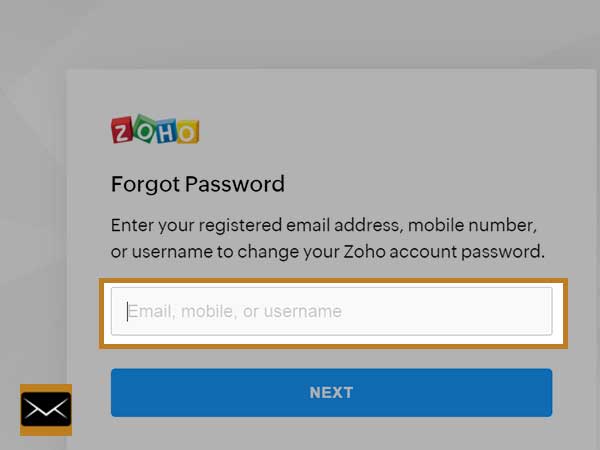enter your email address, mobile phone number, or username