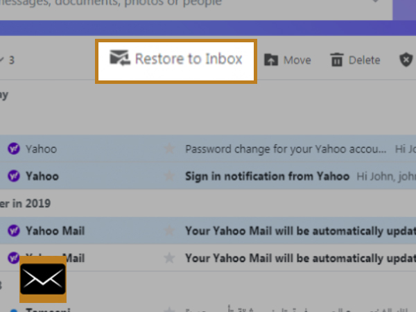 Restore to inbox