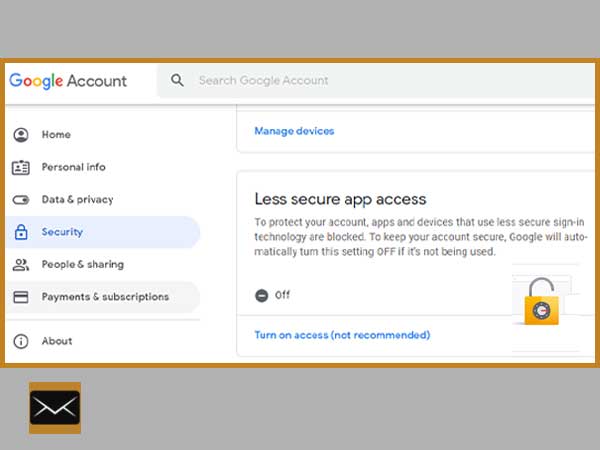 Gmail less secure app