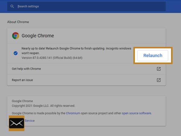 update Google chrome