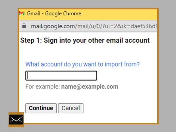 Gmail import mail