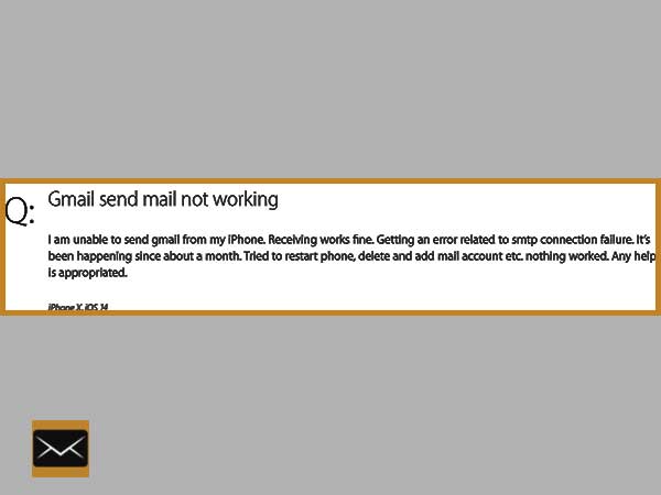 Gmail not sending email on an iPhone