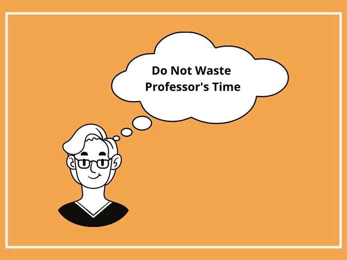 Do Not Waste Your Professor's Time