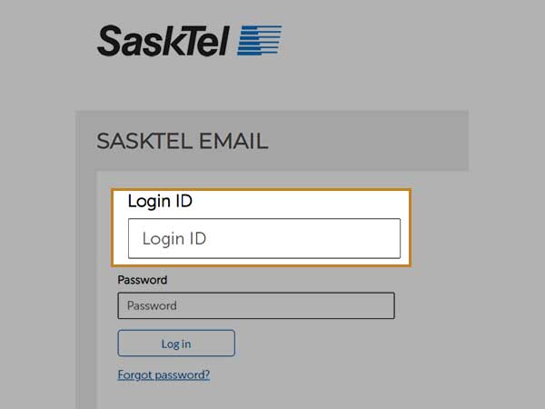  Enter SaskTel email Login ID