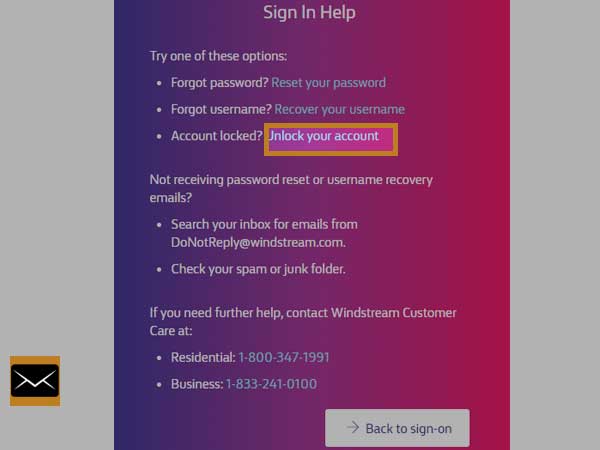 windstream unlock the account